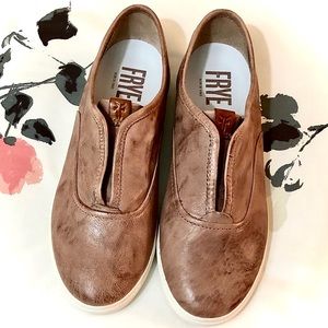 Frye Mindy Slip On Leather Sneakers